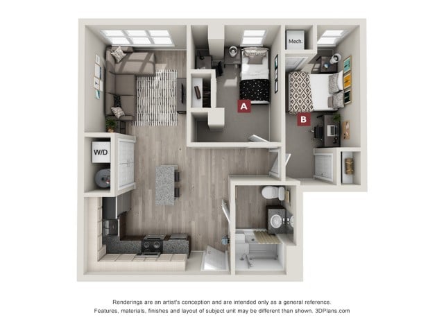 Beacon - 2x1 Floor plan
