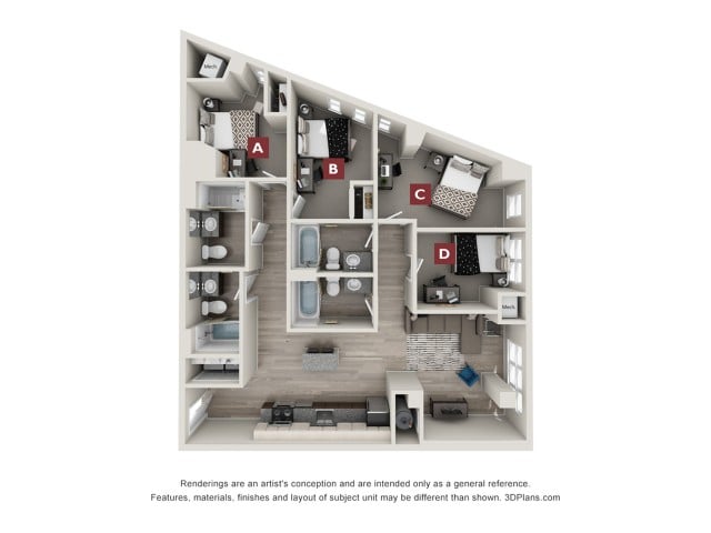 Deerwood - 4x4 D6 Floor plan
