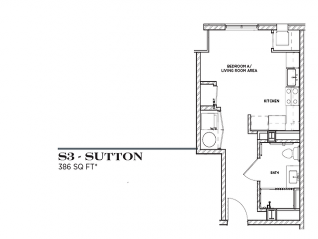 Sutton - Studio S3 Floor plan
