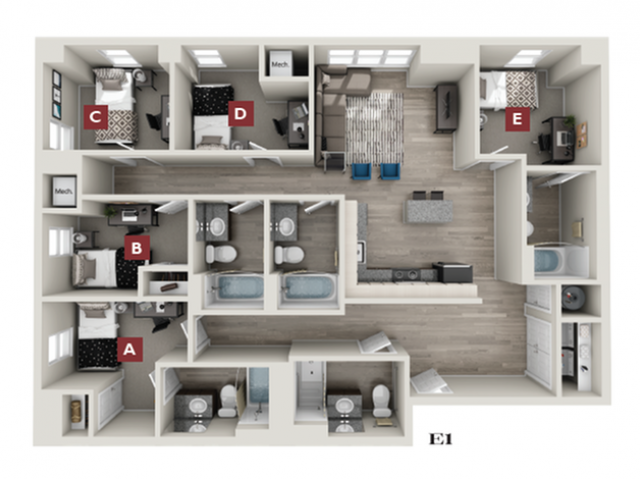 Fulham - 5x5 E1 Floor plan