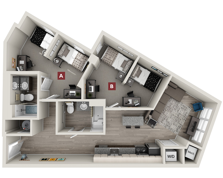 Brooklyn - Double B1 Floor plan