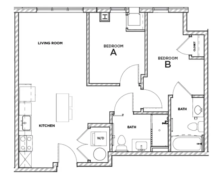 Bradford - 2x2 B13 Floor plan