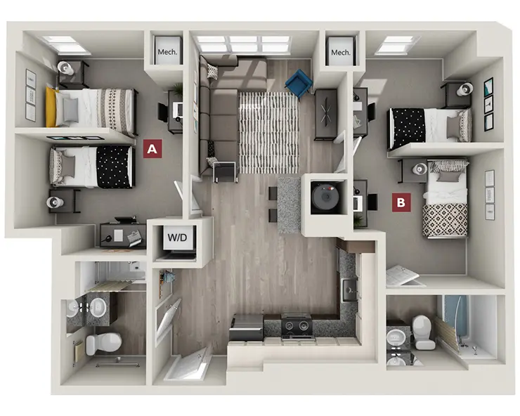 Bexley - 2x2 B2 Floor plan
