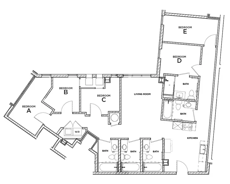 Fulham - 5x5 E3 Alt Floor plan
