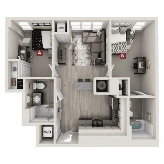 Bexley - 2x2 B9 Floor plan