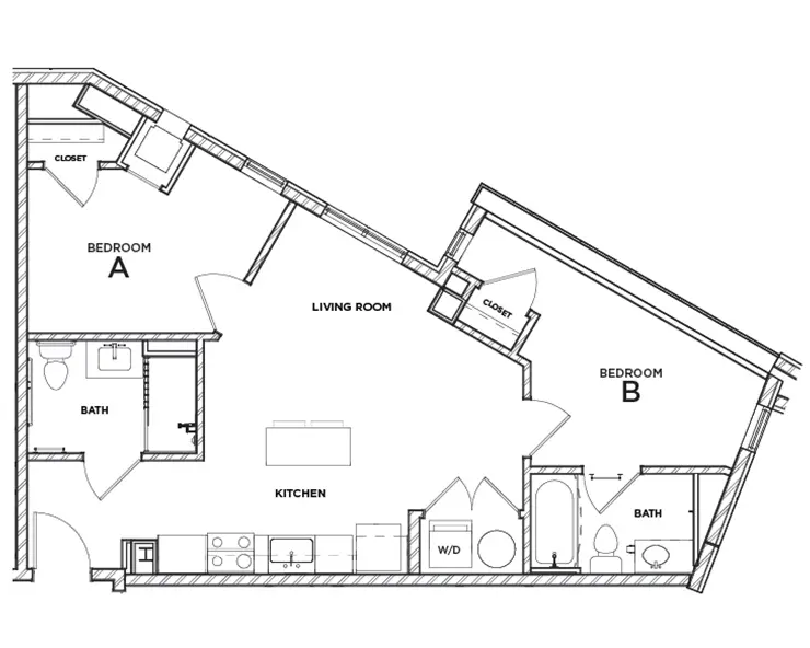 Bexley - 2x2 B10 Floor plan