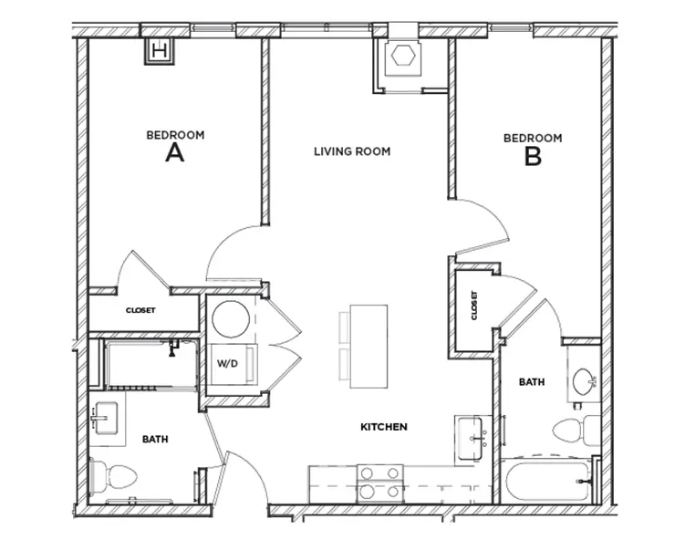 Bexley - 2x2 B4 Floor plan