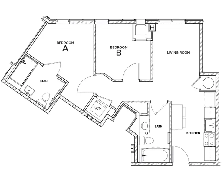 Bexley - 2x2 B7 Floor plan